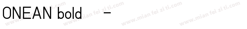 ONEAN bold字体字体转换